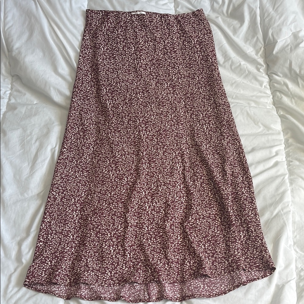 Elegant Brown Patterned Women's Skirt
